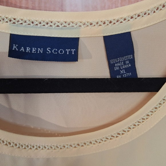 Karen Scott yellow blouse size XL - Picture 3 of 3